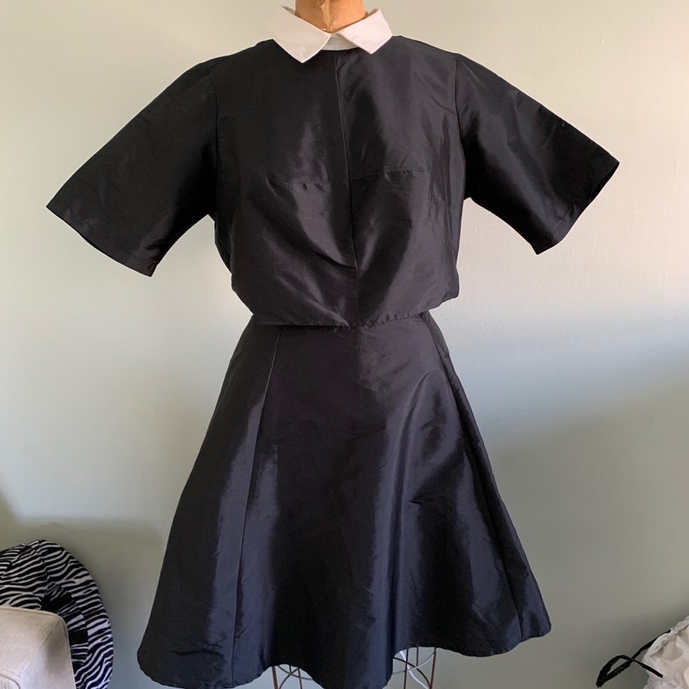 eShakti Contrast collar 2-piece dress 1X-18 NWOT